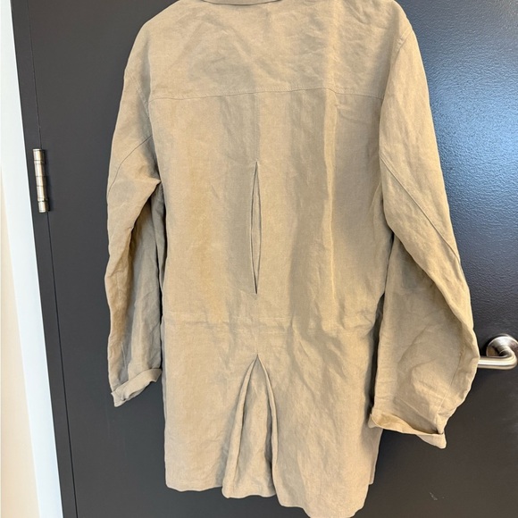 Thomas Jeffrey M Mint condition linen Men's Casual Beige Shirt Jacket- EUC - Picture 8 of 14